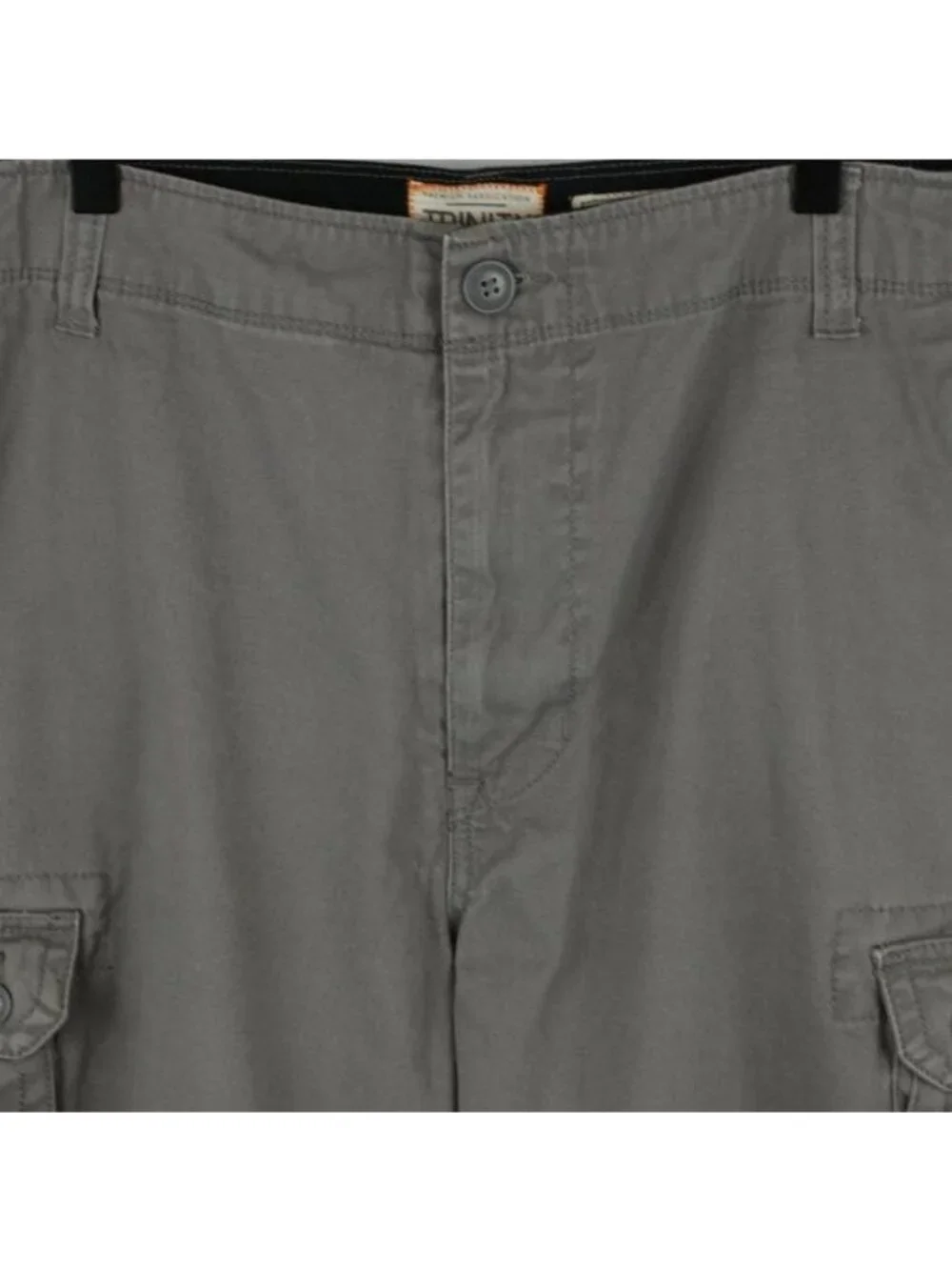 Trinity Men's Size 42 Gray Woven Cotton Twill Breathable Casual Cargo Shorts